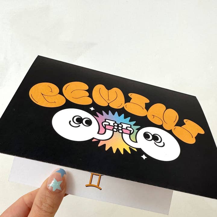 Charley Taylor Art - Wholesale Birthday Card - Gemini Zodiac Sign Birthday Card Astrology Blank Inside5