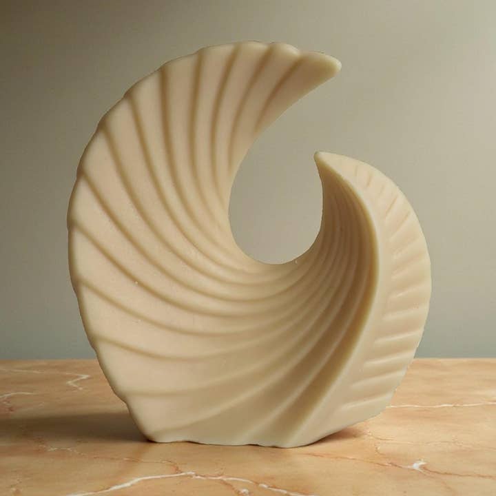 Unique Geometric Ribbed Candle for wholesale by Agaboo Candle