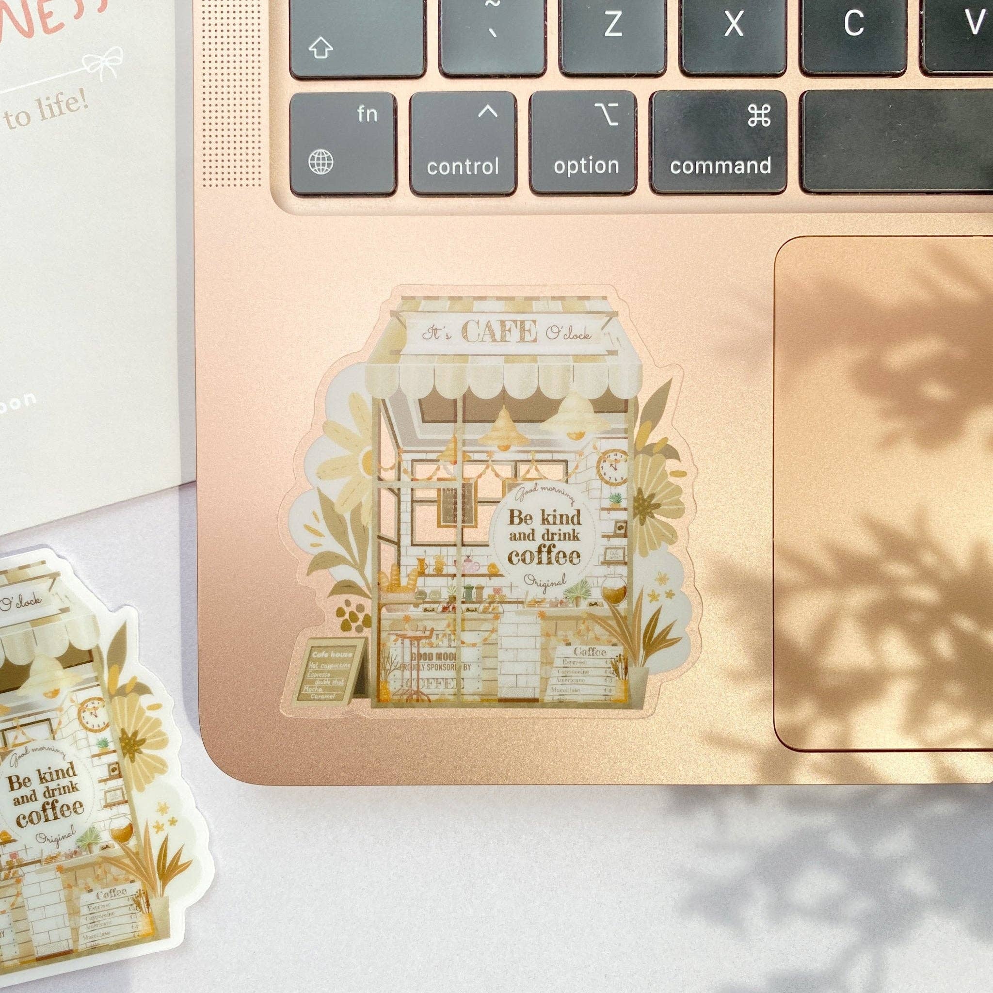 Lettoon – wholesale Sticker – Clear Vinyl Sticker - Cafe 'O Clock1