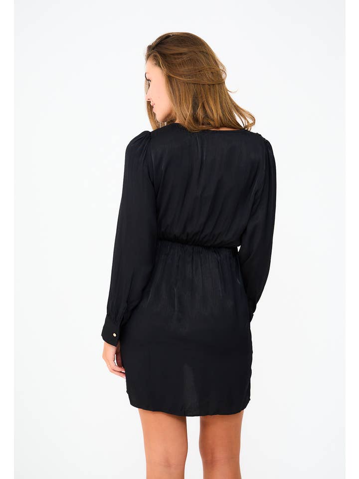 LOVIE & CO - Wholesale Dress - Women's - Short party dress with gold buckle - LANTANA3