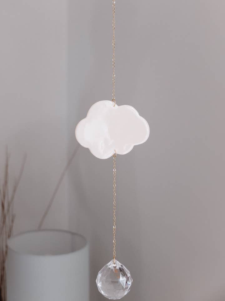 Suncatcher de cristal en forma de nube para venta al por mayor de Muni Muni