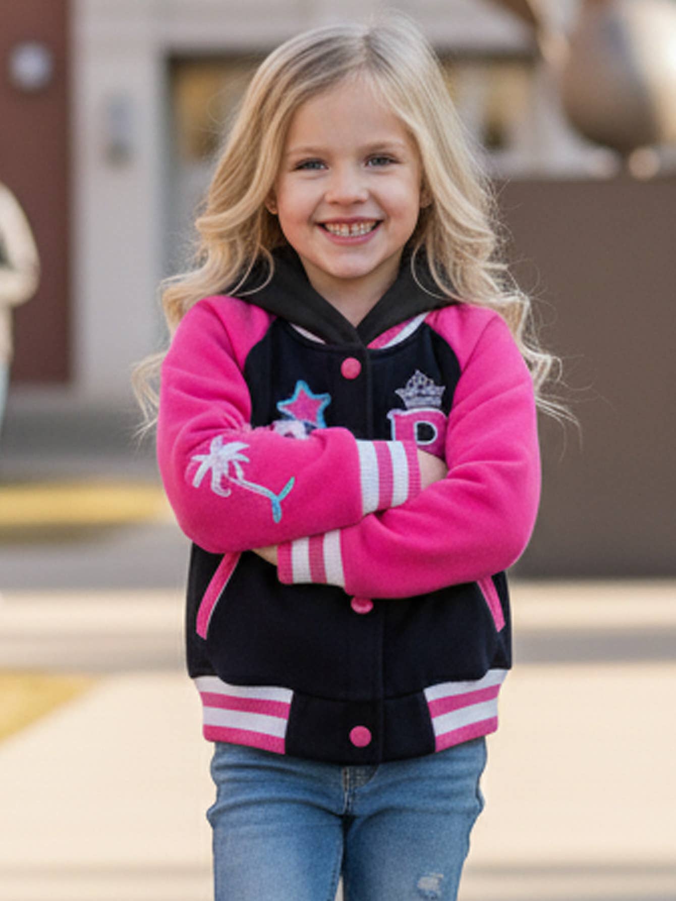 Unik - Wholesale Varsity/Baseball Jacket - Women's - Barbie Varsity Jacket 2-412