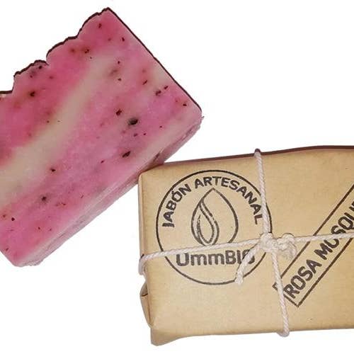 Savon Artisanal à la Rose Musquée - Pain de 100 g pour la vente par Ommbio