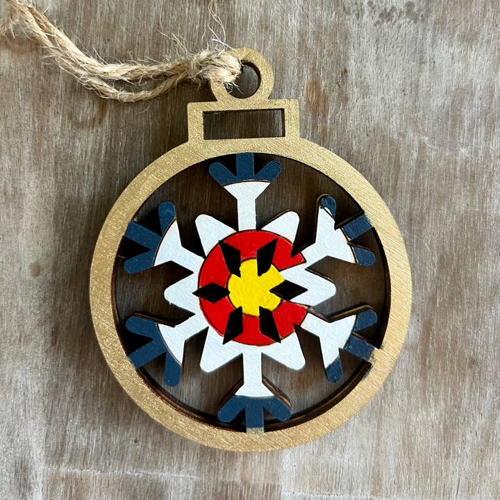 Colorado flag ornaments, denver tourist gifts for wholesale by True Life Concepts