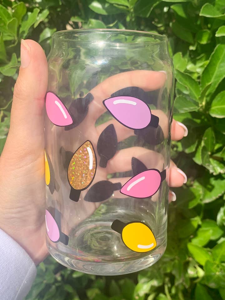 Christmas Light Bulbs Holiday Beer Can Shaped Glass for wholesale by The Shy Sunflower