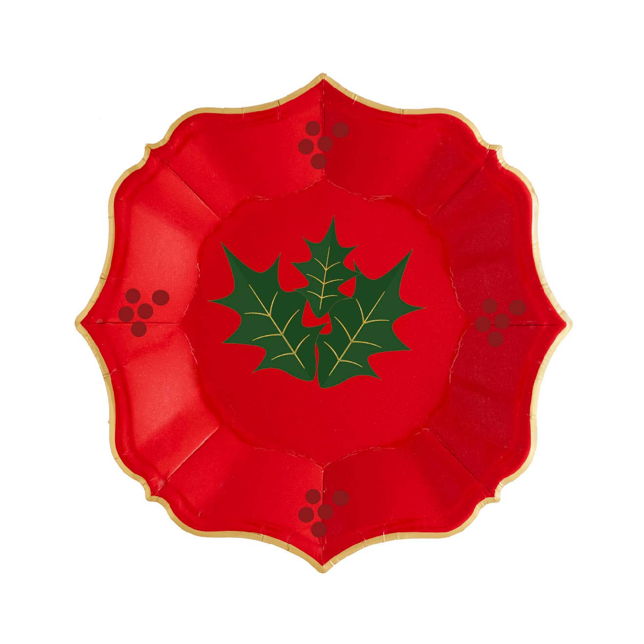 EID Creations - Wholesale Disposable plate - 8 Noel Red Dessert Plates