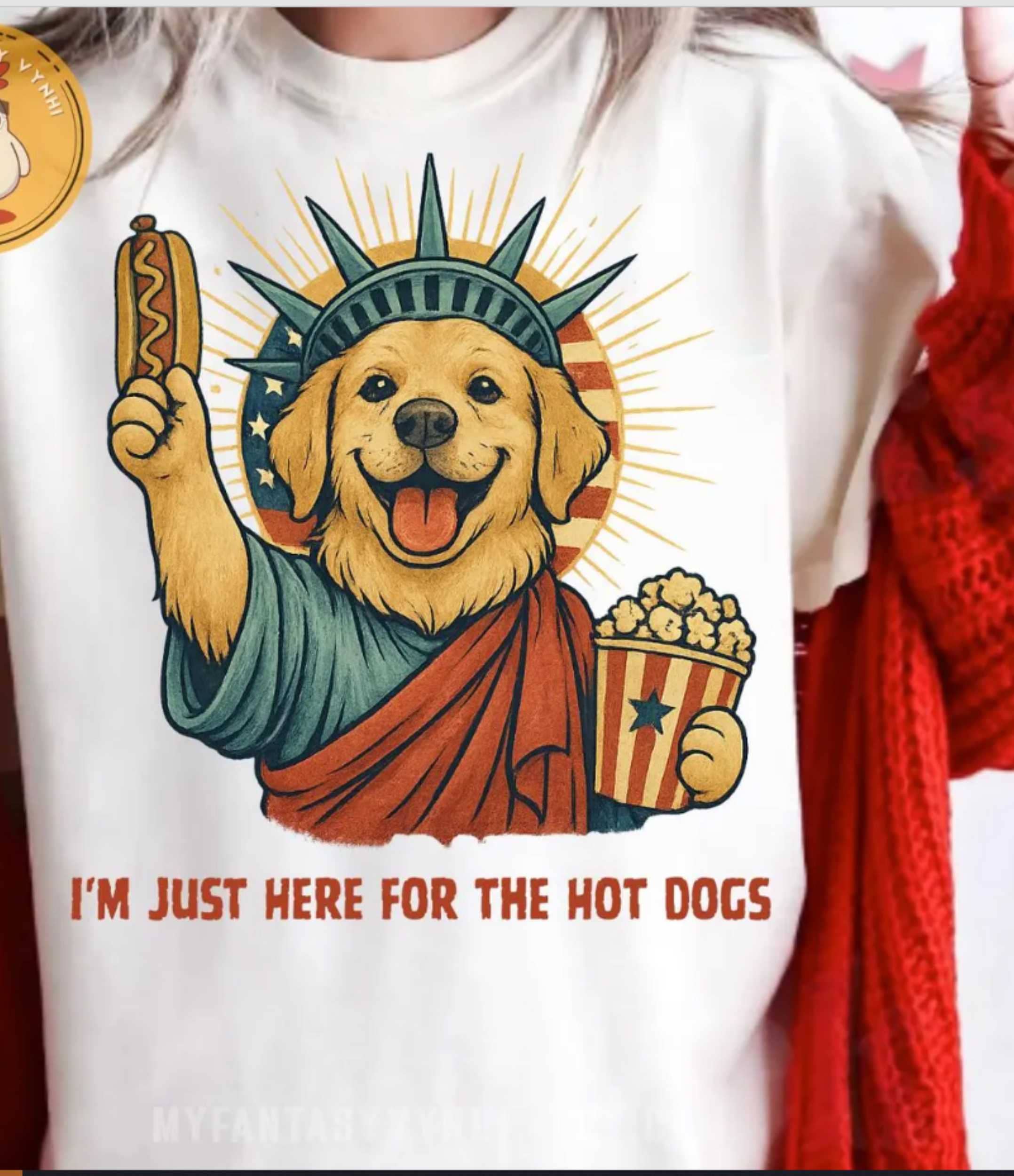 Black I’m just here for the Hot dogs Shirt , You Look Like the 4th for wholesale on Faire