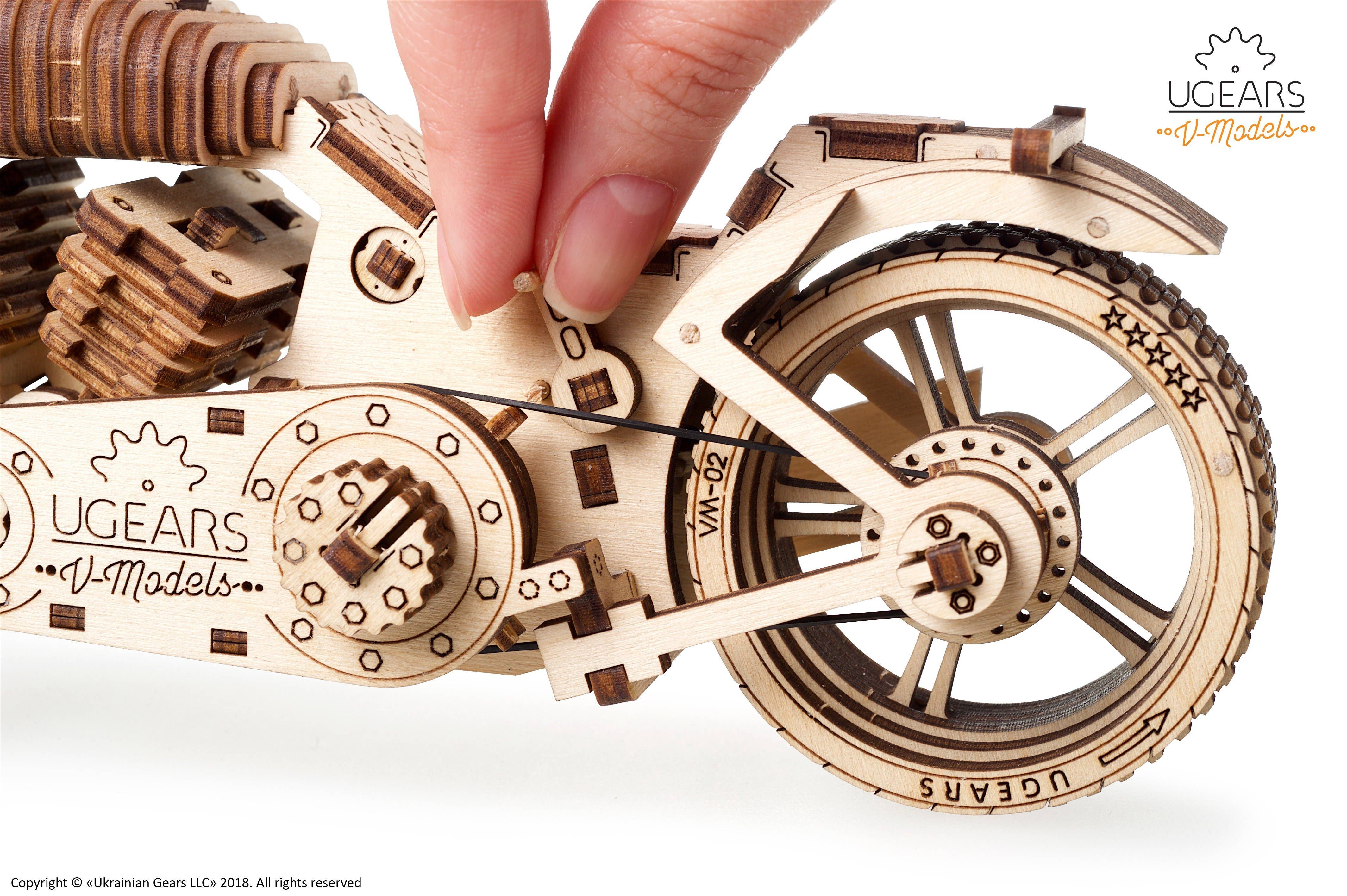 Ukidz LLC - Wholesale DIY Craft Kit - UGears Bike VM-02 -Wooden 3D Puzzles - DIY10