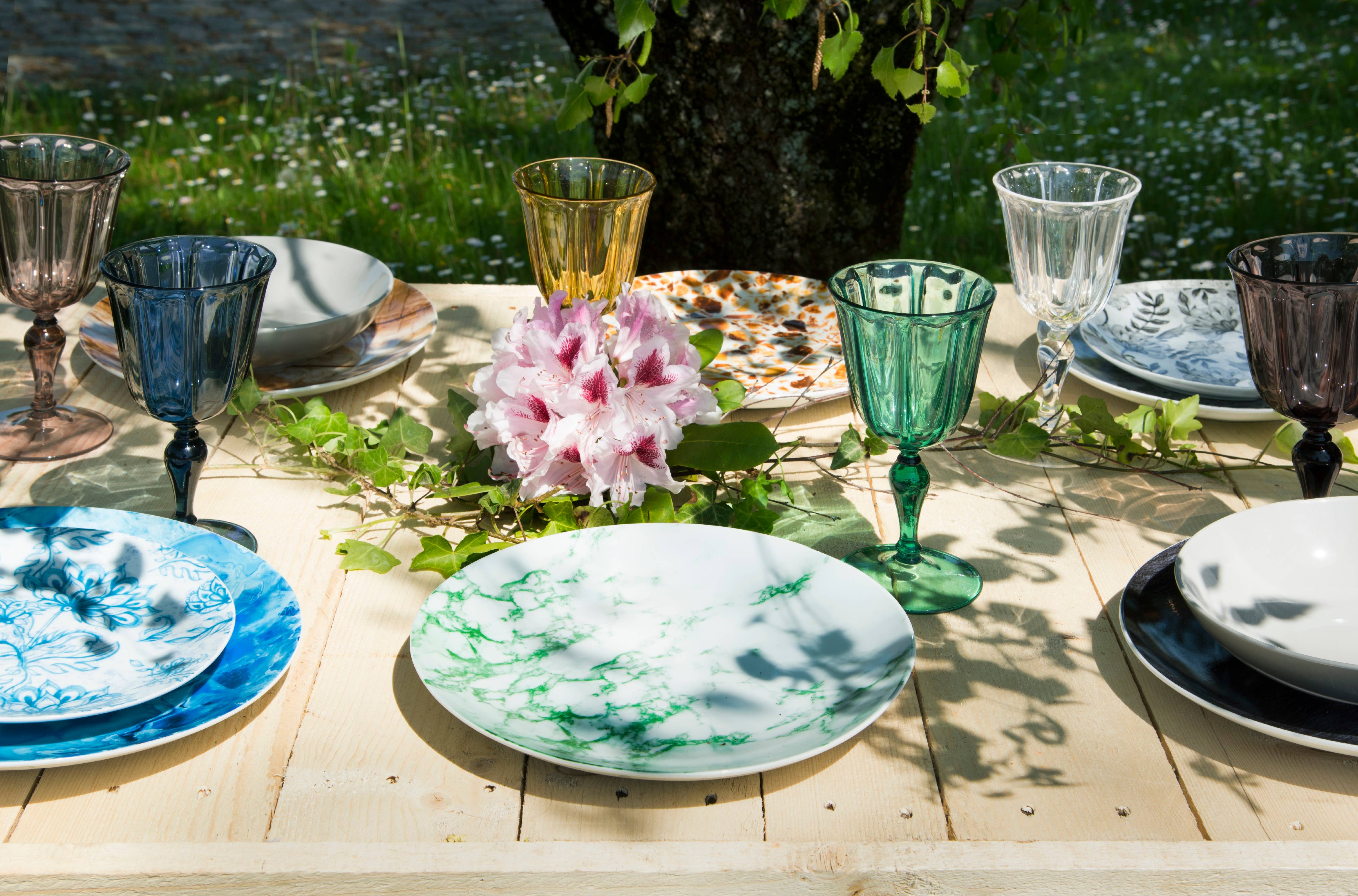 multicolour Set of 6 Country Chic Glasses 25 for wholesale on Faire3