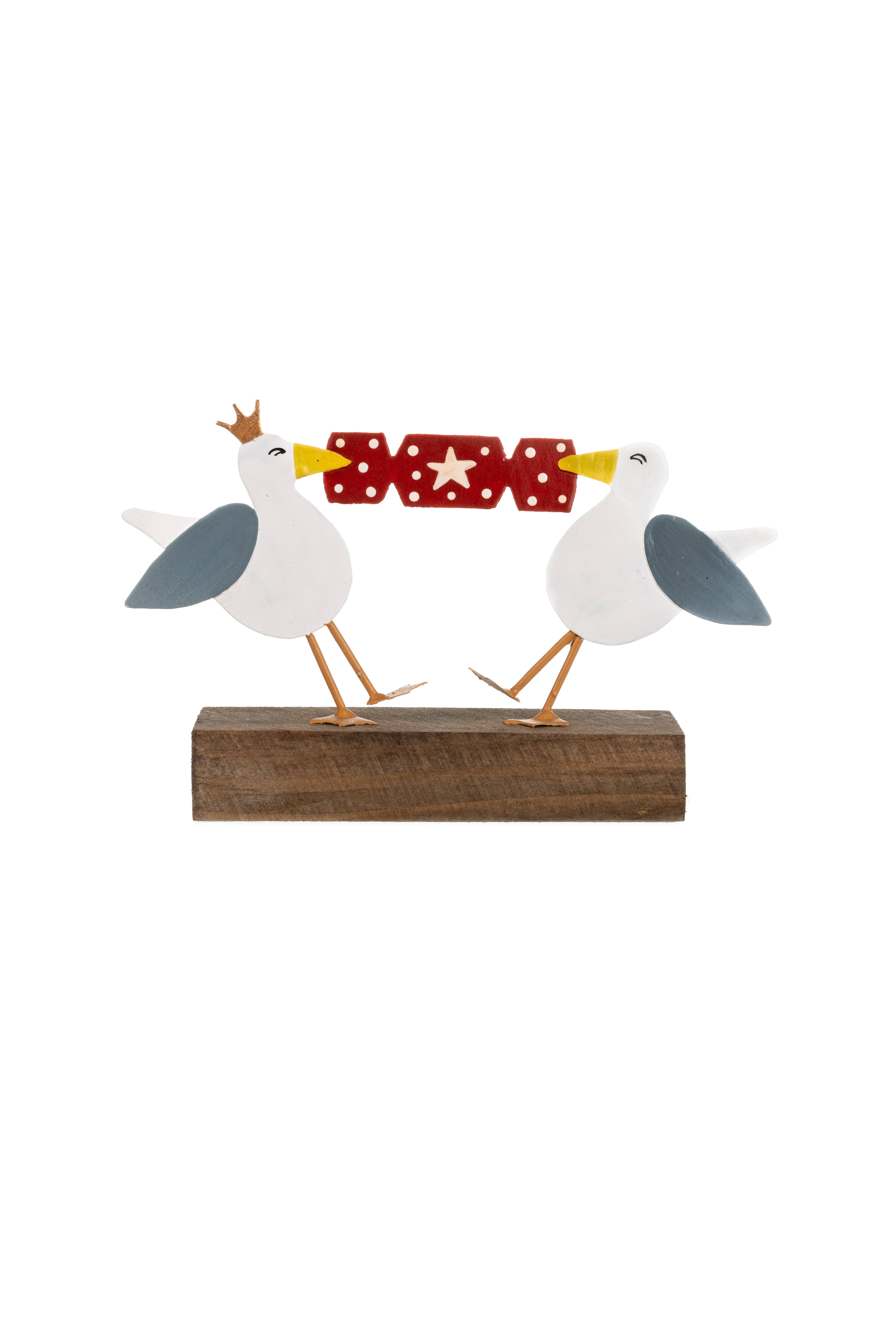 Shoeless Joe Ltd - Wholesale Tafelbladdecoratie - Meeuwen trekken aan crackerblok0