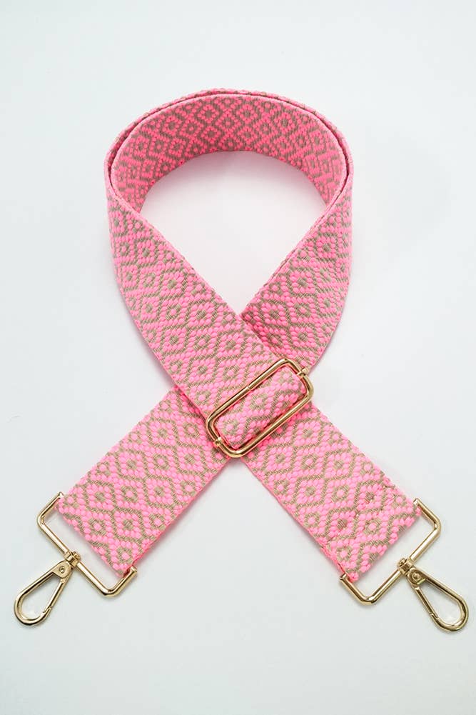 Hana - Vente Sangle pour sac – femme - Bandoulière pour sac à motif géométrique2