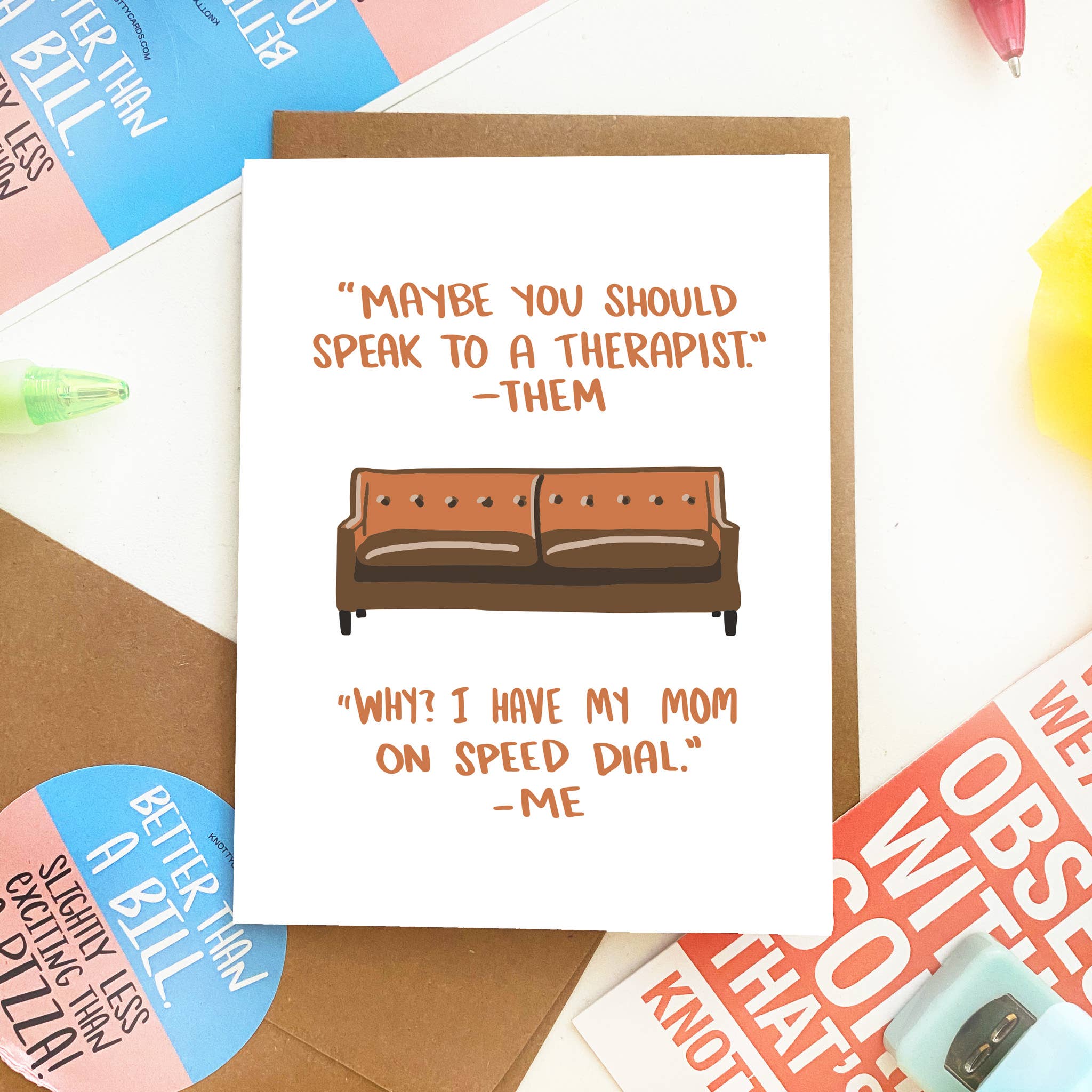 Knotty Cards - Wholesale Everyday Greeting Card - Therapist1