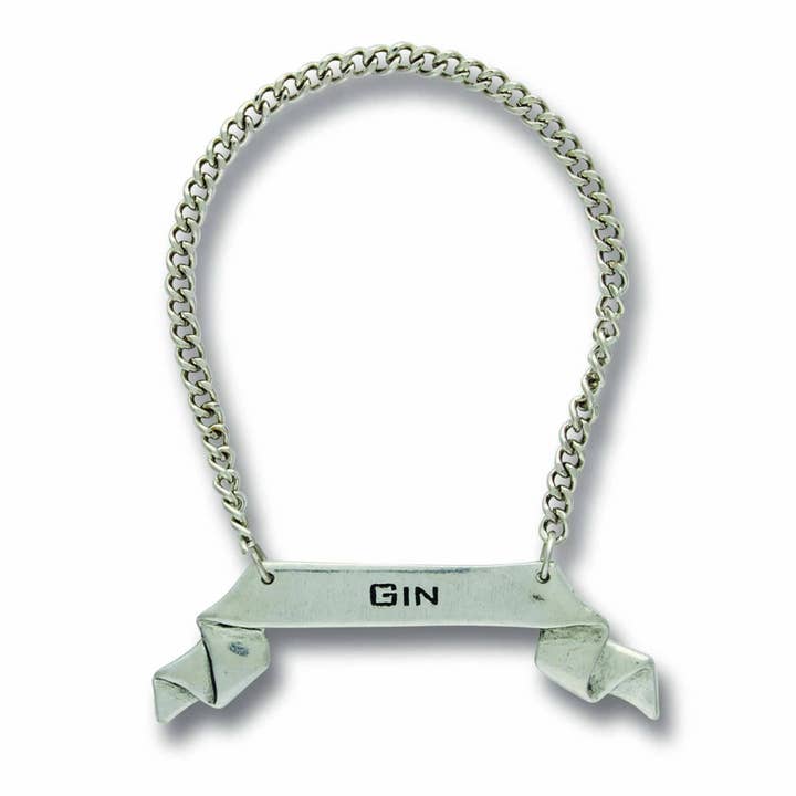 Vagabond House - Wholesale Decanter - Pewter Ribbon Decanter Tags2