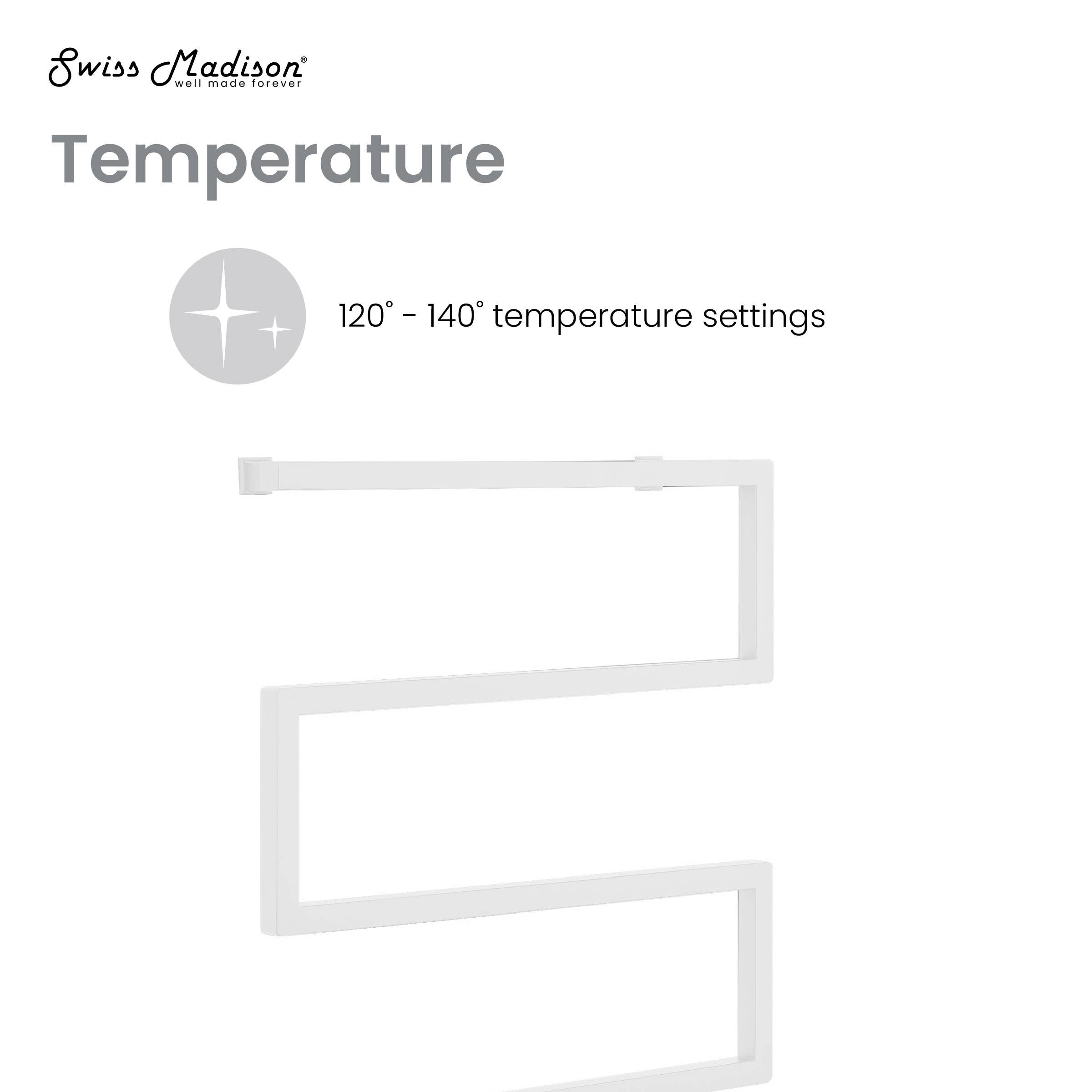 Swiss Madison - Wholesale Towel Holder/Hanger - Voltaire 5-Bar Electric Towel Warmer in Matte White6