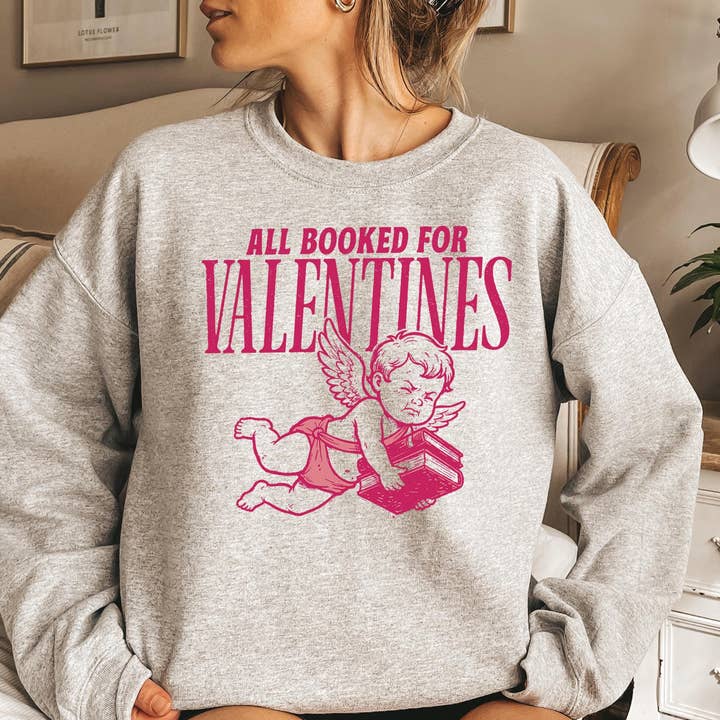 All Booked For Valentines Tee, Book Lover Couple Sweatshirt for wholesale by DLT Ecommerce