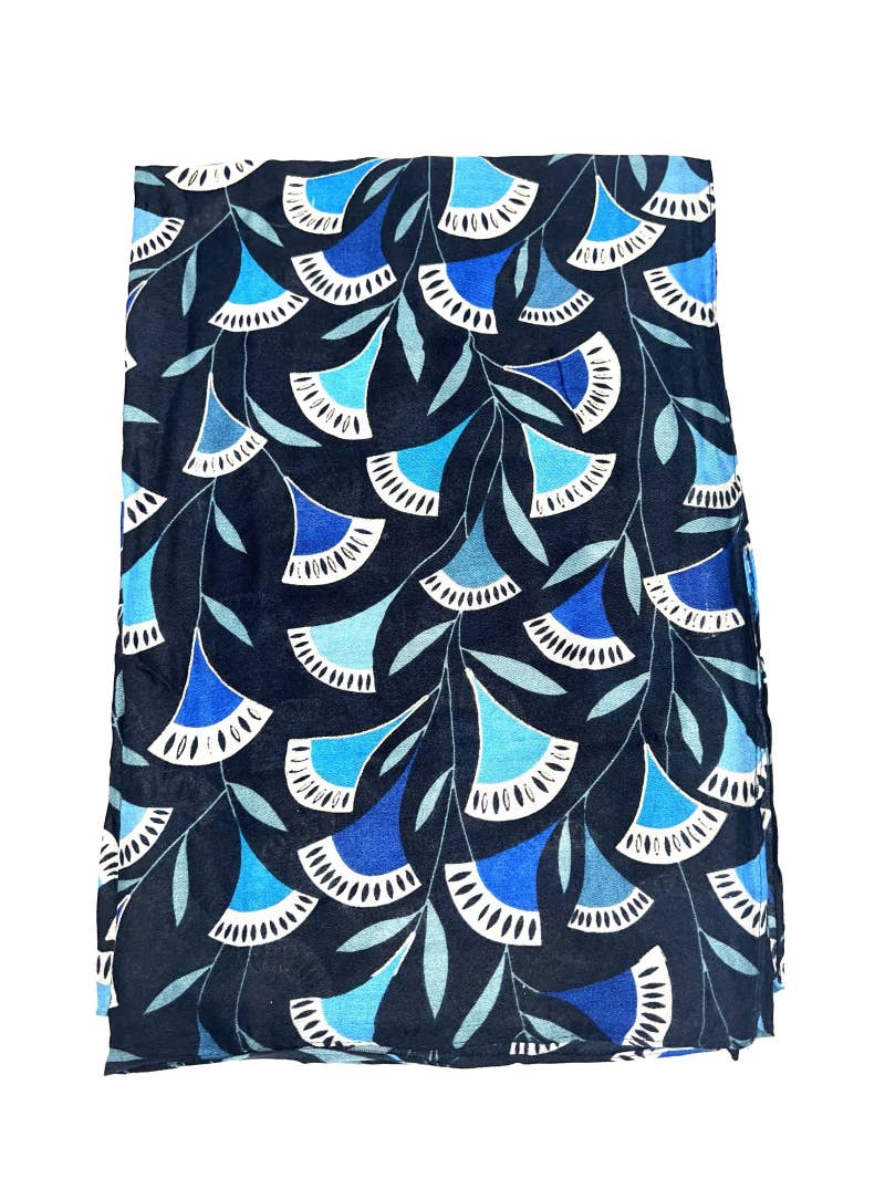 LINETA – Großhandel Kopftuch – Damen – HH-242 Schal mit geometrischem Muster und Goldakzenten9