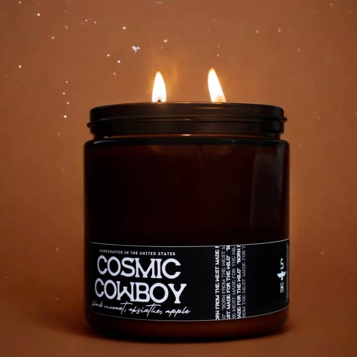 COSMIC COWBOY - Black Currant & Absinthe Candle for wholesale by Seventh House Candle