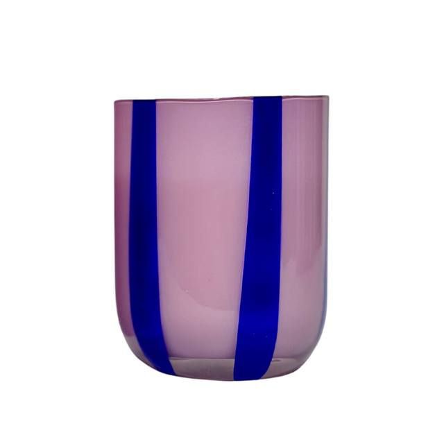 MÆGEN - Wholesale Drinking Glass/Cup - Atina Glassware - Lilac & Navy1
