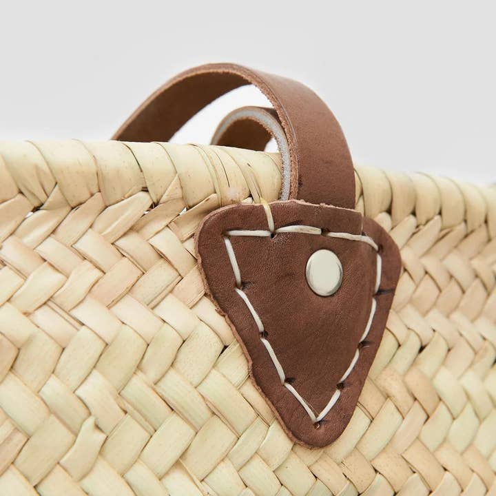 High crafty – wholesale Beach bag – Handmade Moroccan Basket – French Market Basket with Double 2