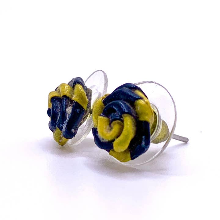 Lokta Cards - Wholesale - Black-Yellow Fuse Quilled Earring
