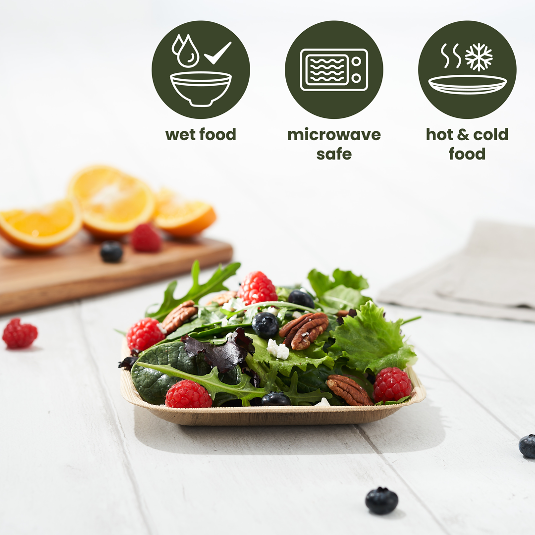 Häago - Wholesale Disposable Plate - 20 Recyclable Palm Leaf Plates1