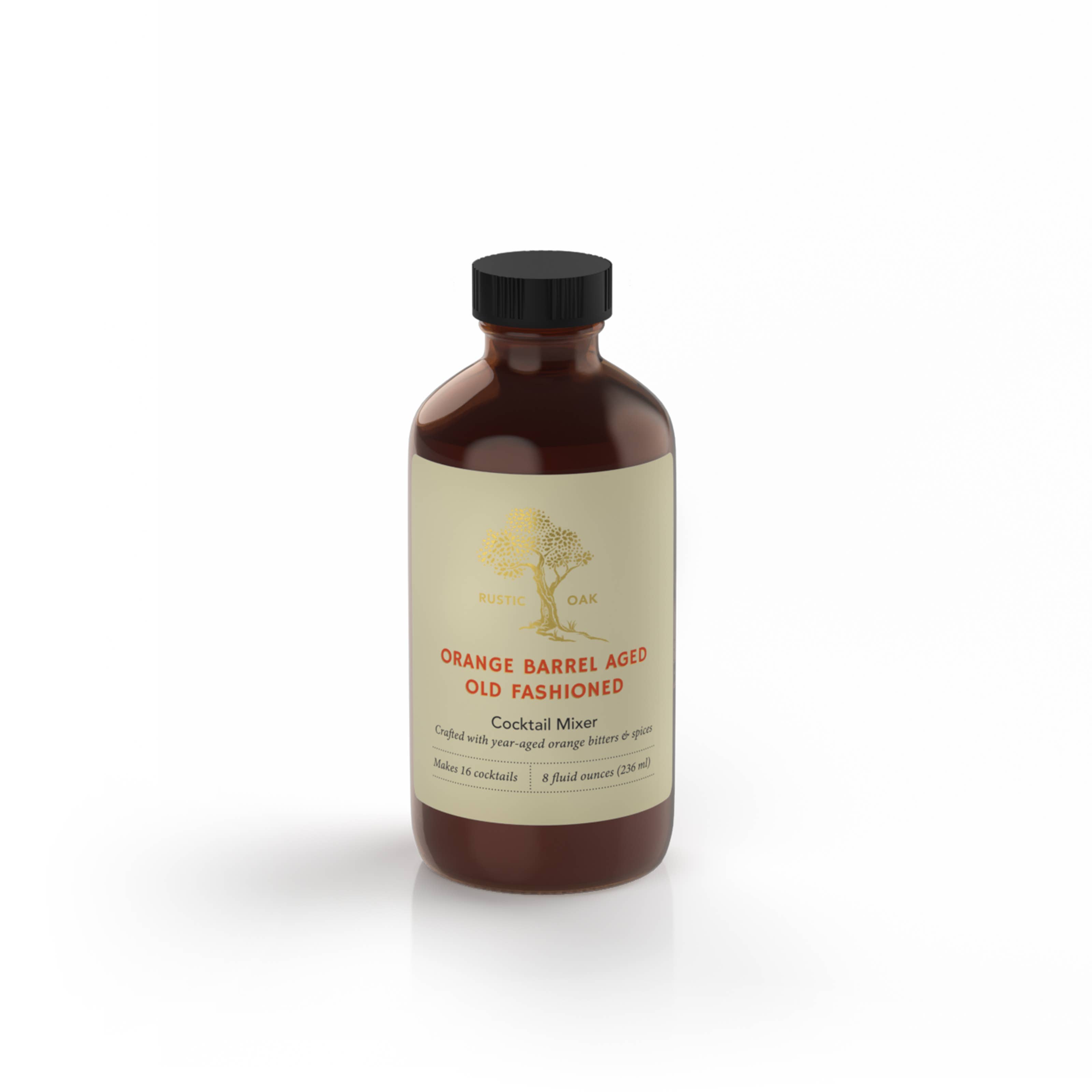 Rustic Oak - Wholesale Cocktail Mix/Syrup - Orange Barrel Aged Old Fashioned Cocktail Mixer 8oz1