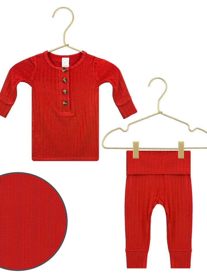 Lou Lou & Company - Wholesale Sleepwear Set - Kids - Sterling Ribbed Top + Bottoms