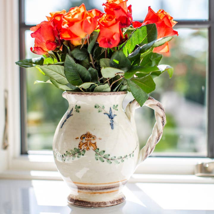 Arte Italica & Crown Linen Designs - Wholesale Pitcher - Medici Small Pitcher3