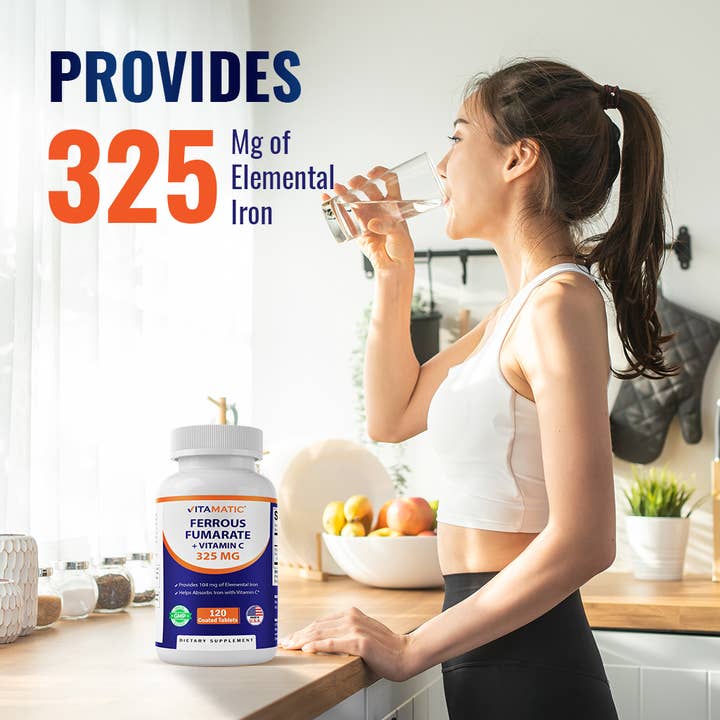 Vitamatic – wholesale Oral supplement/vitamin – Vitamatic Ferrous Fumarate 325 mg + Vit C 100 mg -120 tablet4