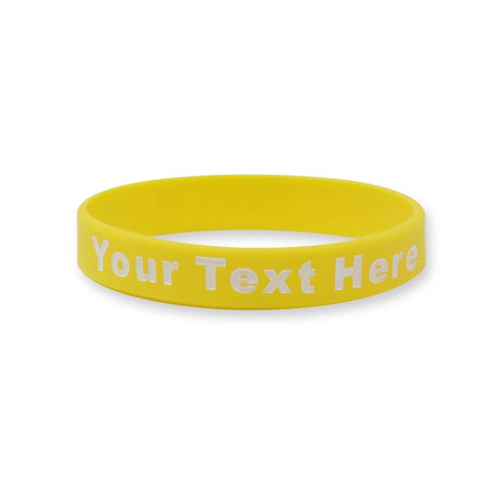 RapidWristbands - Wholesale Wristband - 100 Pack - Solid - Custom Ink Injected Silicone Wristbands