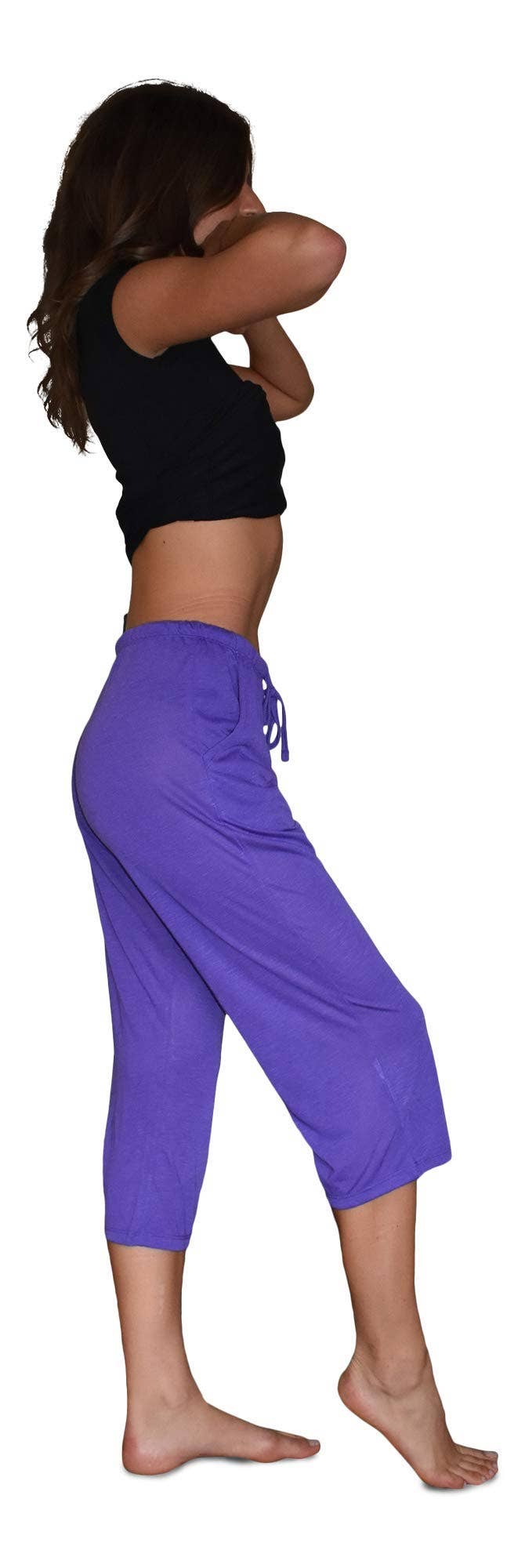 I-Wear Brands - Wholesale Lounge Sweatpants/Joggers - Women's - 4 Pack Women's Casual Poly-Slub Capri-Length Lounge Pants19