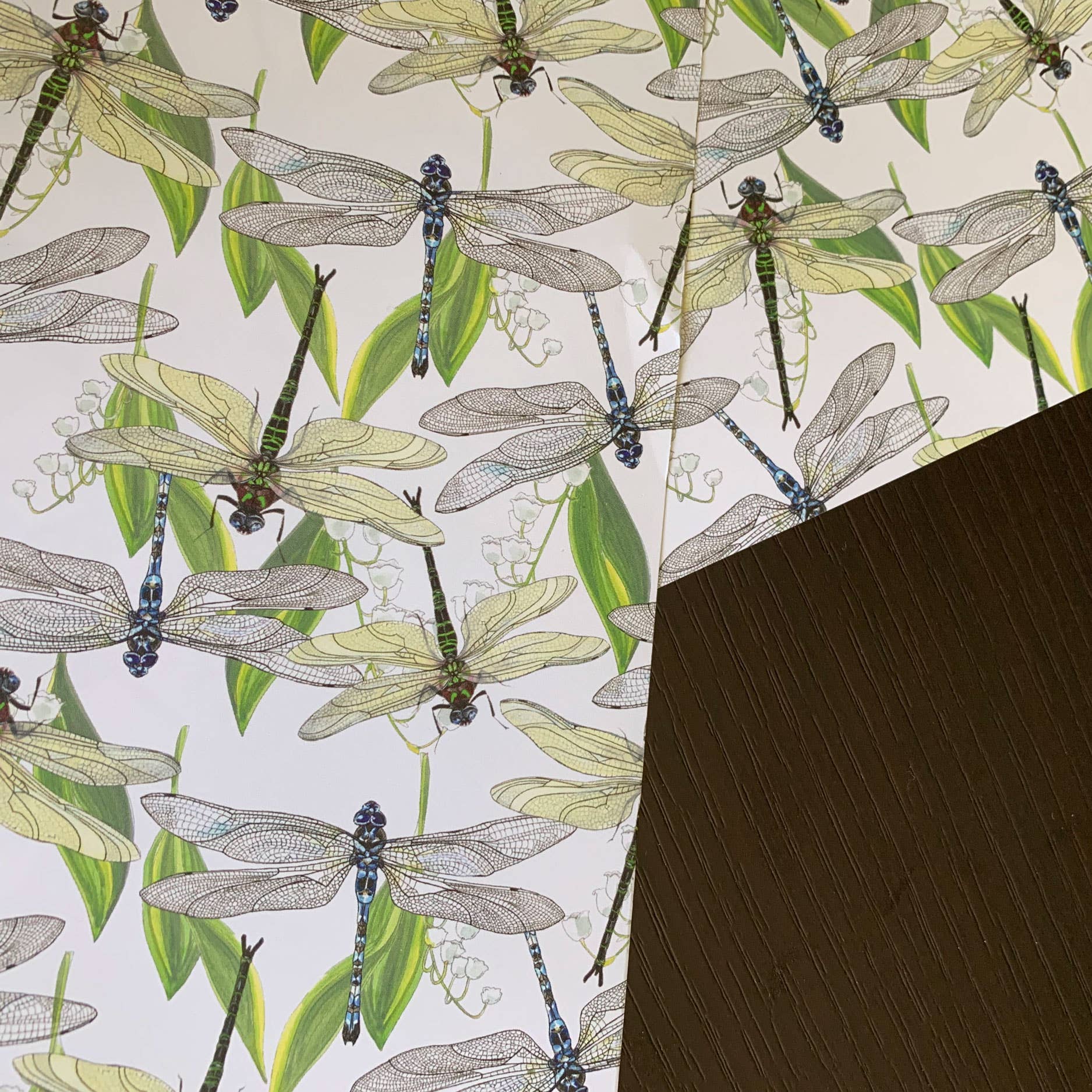 Delicate Dragonfly Kraft Present Gift Wrap Wrapping Paper 