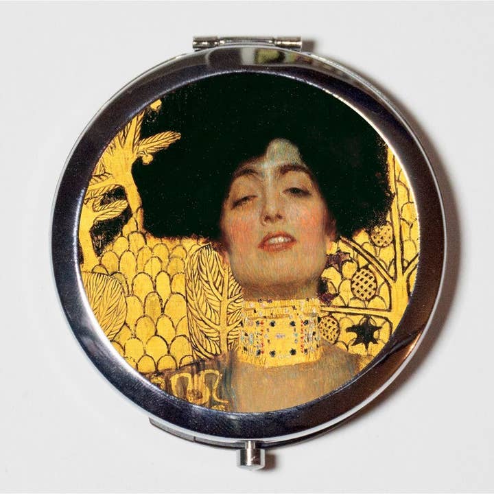 Judith Gustav Klimt Compact Mirror - Classic Fine Art Painting - Make Up Pocket Mirror for Cosmetics for wholesale by FringePop
