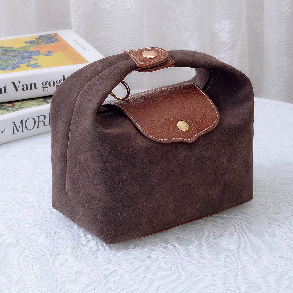 MiMi Wholesale - Vente Sac porté épaule – femme - Sac convertible en daim SU780 : pochette/épaule/croisé4