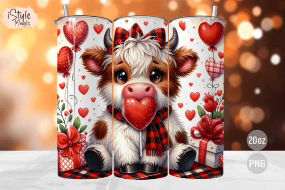 SubliMasterUK – wholesale Insulated mug/tumbler – Highland Cow / Handmade Tumbler Stainless Steel -20 OZ/ With Straw.3