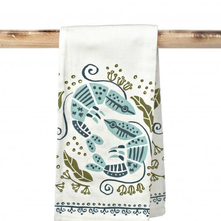 Kitchen Towel - Coastal Shrimp for wholesale by THE PARISH LINE