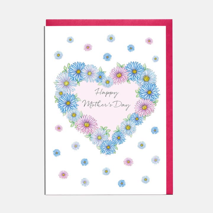 Lottie Murphy - Wholesale Mother's Day Card - Floral Heart Mother's Day Card - 'Happy Mother's Day'0