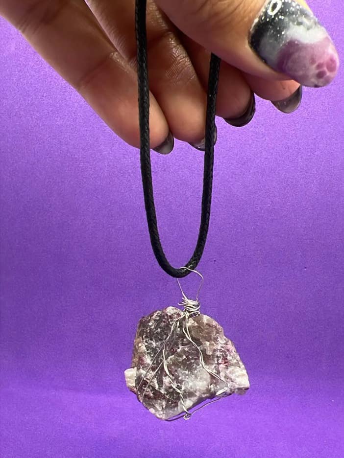 Rubellite Tourmaline Necklace, Metaphysical Jewelry for wholesale by WaterBruja