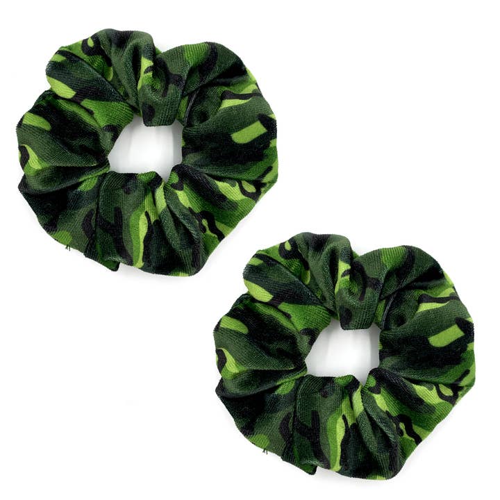 Top Trenz Inc - Wholesale Scrunchie - Women's - Camouflage Velvet Scrunchie