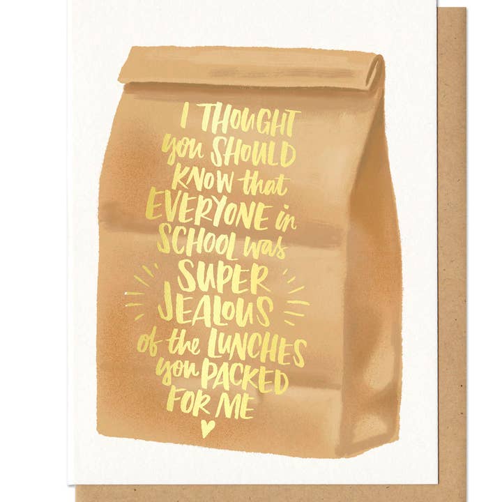 Lunches You Packed Me Greeting Card for wholesale by Frog & Toad Press
