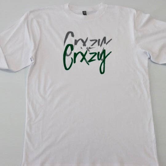 Grindcrxzy - White "Green Crxzy" Long Sleeve for wholesale by GrindCrxzy