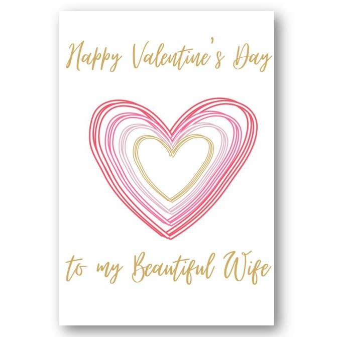 Second Ave Gift Company – Engroshandel Valentinsdagskort – Anden Ave kone Valentine-kort til hendes søde romantiske kort - Shaddow Heart Design