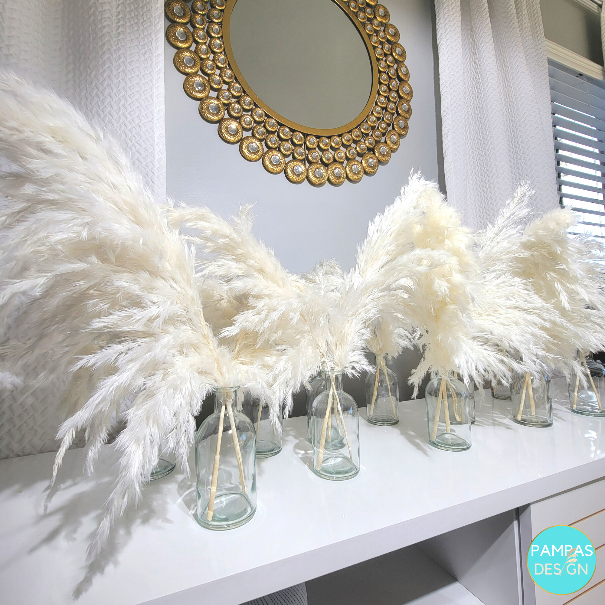 Pampas Design - Wholesale Dried/Pressed Flowers - Pampas Grass Centerpieces including Vase13