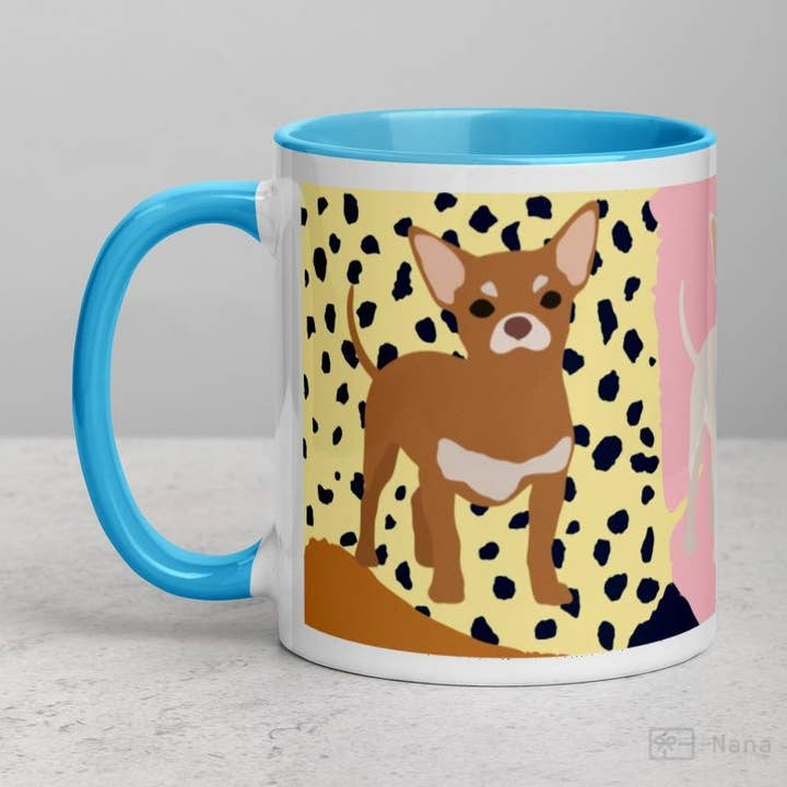 Chihuahua Mug with Color Inside for wholesale by Nana + Belle