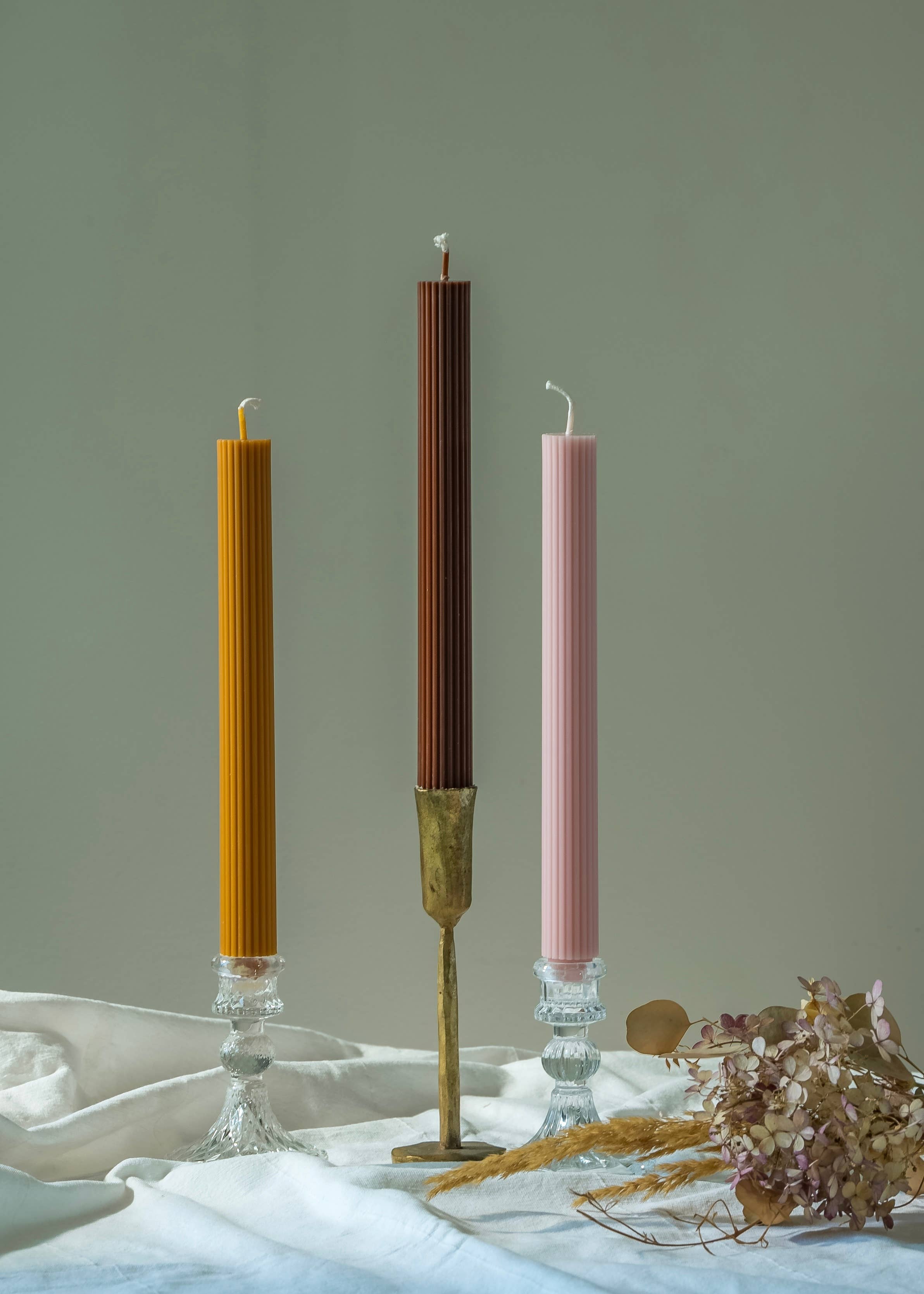 ZOETSTUDIO - Wholesale Tapered Candle/Candlestick - Ribbed Thick Taper | Beeswax & Soy Wax7