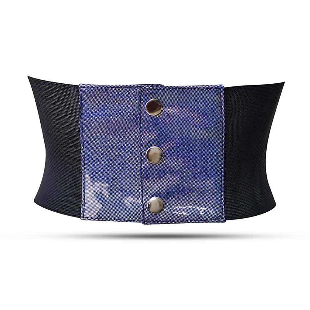 Blue PVC Waist Trainer | Women's Short Torso Corset Belt for wholesale on Faire2