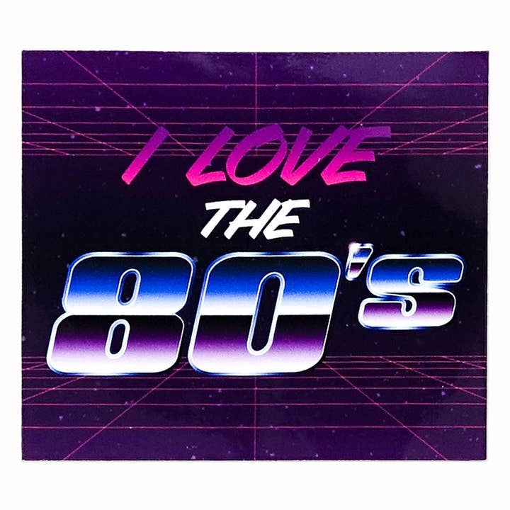Brain Shudder Studio - Wholesale Sticker - I Love the 80's Sticker
