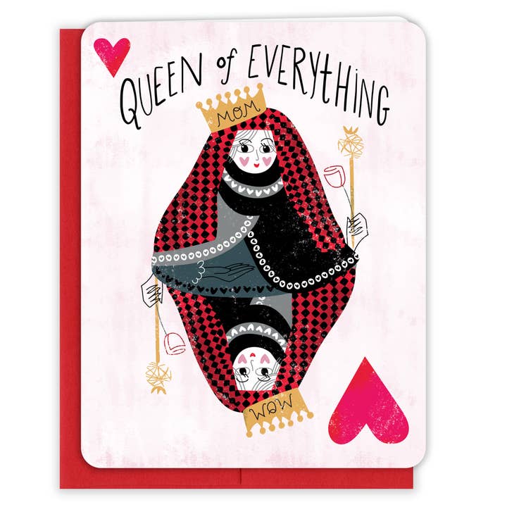 Königin von Allem, Süße Lustige Muttertagskarte für den Großhandel von Paper Loop | Hand-Painted Greeting Cards