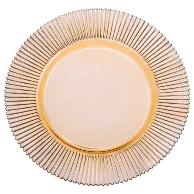 TAJ Designs Rays Charger Amber for wholesale by TAJ Designs