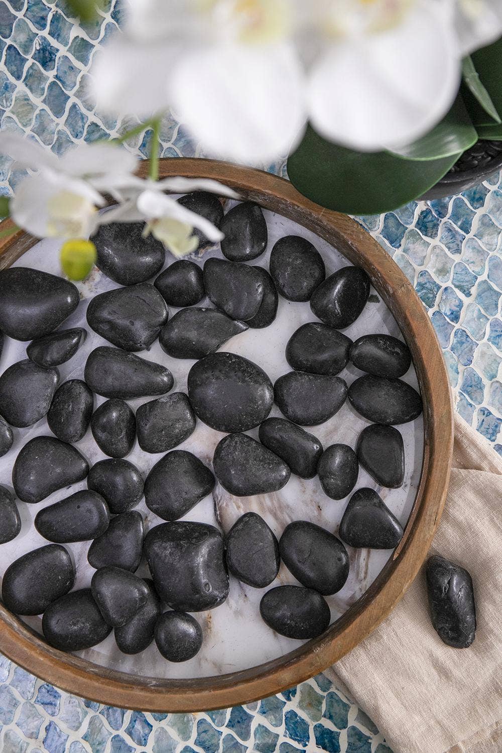 A&B Home Group Inc. - Wholesale Outdoor ornament/decor - 1.2-2inch Black Pebble Polished, 5lbs - Black5